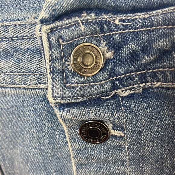 Free people denim pinafore dress size small - Picture 7 of 8